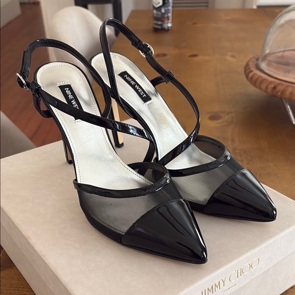Nine West Black Patent Leather Stiletto Heels